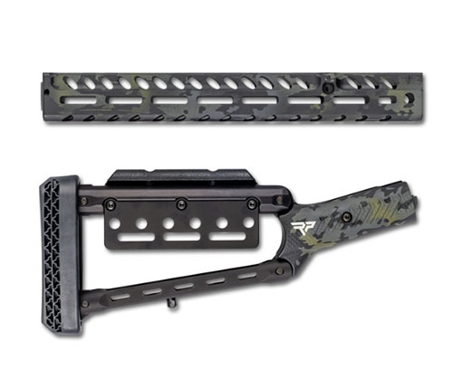 Marlin 1894 Lever End Cap / Straight Grip Stock Set i Black Multicam erbjuder lättviktsdesign, justerbarhet och M-LOK fästen för maximalt grepp och precision.